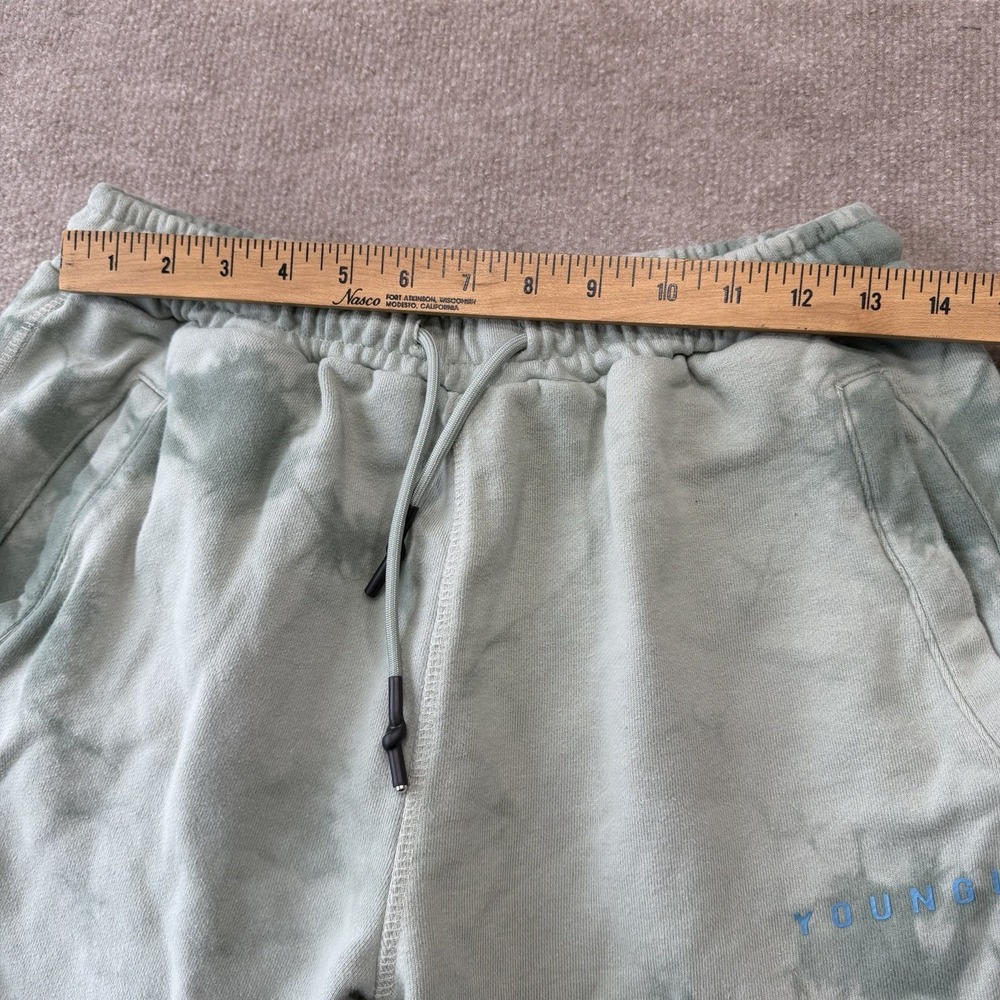 YoungLA Woman's Large Tie Dye Jogger Sweatpants Green 100% Cotton - Picture 3 of 9
